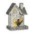 Decorative Figure Krist+ White Grey Glitter House Christmas 19,5 x 25 x 9 cm LED Light image1