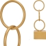 Decorative Figure Gift Decor Golden Rings 12,5 x 40,5 x 12,5 cm image2