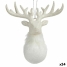Christmas bauble Krist+ White Plastic Glitter Reindeer 14 x 15,5 x 7 cm (24 Units) image1