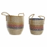 Basket set DKD Home Decor Orange Green Seagrass (35 x 22 x 46 cm) (2 pcs) image1