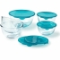 Set of lunch boxes Pyrex Transparent Turquoise 5 Pieces image4