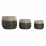 Basket set DKD Home Decor Grey Natural Seagrass (3 Pieces) image1