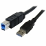 USB A to USB B Cable Startech USB3SAB3MBK 3 m Black image1