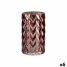 Vase Gift Decor Pink Crystal Ear (of wheat) Engraving 11,3 x 19,5 x 11,3 cm (6 Units) image1