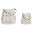 Candleholder Home ESPRIT White Wood Crystal 35 x 35 x 32 cm (2 Units) image1