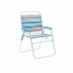 Marbueno Folding Chair Aluminum Orange and Blue Stripes Beach Pool 52X56X80 cm 10462 image1