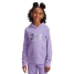 Hooded Sweatshirt for Girls Under Armour Rival Flc Shimmer Hdy Lavendar image5