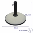 Marbueno Round Umbrella Base Cement 36x29.5 cm 11KG White Garden, Pool, Terrace 10445 image2