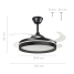 Ceiling Fan with LED Light, 4 Retractable Blades and Remote Control InnovaGoods image4