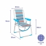 Marbueno Folding Chair Aluminum Orange and Blue Stripes Beach Pool 53X56X78 cm 103461 image2