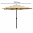 Marbueno Parasol Acero 8 Varillas D300 cm Poliéster Marrón Jardín, Piscina, Terraza image2