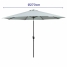 Marbueno Umbrella Steel 8 Ribs D270 cm Polyester White Garden, Pool, Terrace 10484 image2
