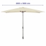 Marbueno Parasol Acero 8 Varillas 200x300 cm Poliéster Beige Jardín, Piscina 10493 image2