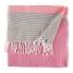 Multipurpose throw Gift Decor Pink 160 x 200 cm 40 x 9 x 8 cm Stripes image1
