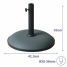 Marbueno Round Umbrella Base Cement 41.5x35 cm 15KG Grey Garden, Pool, Terrace 10446 image2