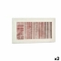 Canvas Gift Decor White Pink Stripes With relief 110 x 60 x 2,5 cm (2 Units) image1