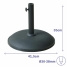 Marbueno Round Umbrella Base Cement 41.5x35 cm 15KG Black Garden, Pool, Terrace 10447 image2