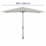 Marbueno Parasol Acero 8 Varillas 200x300 cm Poliéster Blanco Jardín Terraza 10494 image2
