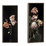 Painting Gift Decor Black Gold Golden Particleboard Flowers 21,2 x 2 x 51,2 cm 21,2 x 51,2 x 2 cm image1