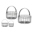 Basket set Gift Decor Black Metal image2