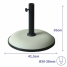 Marbueno Base Umbrella Round Cement 41.5x35 cm 15KG White Garden Pool Terrace 10448 image2