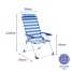 Folding Chair Marbueno Blue White 69 x 110 x 58 cm image2