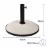Marbueno Round Umbrella Base Cement 45x36 cm 20KG White Garden, Pool, Terrace 10451 image2