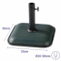 Marbueno Square Umbrella Base Cement 35X35X5.2 cm 11KG Green Garden, Pool, Terrace 10456 image2
