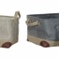 Multi-purpose basket DKD Home Decor Beige Grey Light brown 40 x 30 x 24 cm Wood 3 Pieces (3 Units) image3