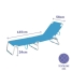 Marbueno Folding Lounger Aluminum Blue Beach Pool 187X58X24 cm 10460 image2