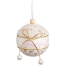 Christmas Baubles White Golden Polyfoam Fabric Lasso 6 x 6 x 6 cm (6 Units) image1