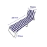 Sun-lounger Marbueno Stripes Blue White 187 x 24 x 55 cm image2