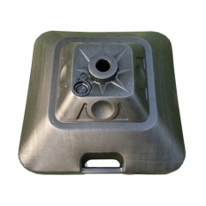 Marbueno Square Umbrella Base Plastic 45x45x27 cm 30L Black Garden Pool Terrace