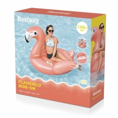 Bestway Inflatable Flamingo with Handles 168x120 cm +3 Years Beach Pool 41526