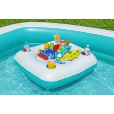Bestway Inflatable Kids Pool 2 Chambers Family Floating Table 218x218x48 cm +6 Years