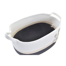 Basket set DKD Home Decor White Grey Cream 60 x 31 x 25 cm 3 Pieces