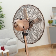 Freestanding Fan Copper Retro InnovaGoods Ø 40 cm 55W