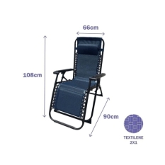Folding Chair Marbueno 90 x 108 x 66 cm Blue