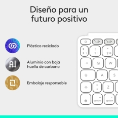 Bluetooth Keyboard Logitech 920-013011 Spanish Qwerty Grey White/Grey