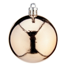 Christmas Baubles Krist+ 00477-6 Champagne PVC Ø 6 cm 24 Units