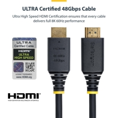 HDMI Cable Startech HDMI21-CBL-8K60-50CM Black