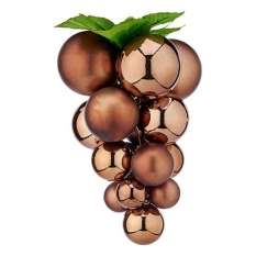 Christmas Bauble Krist+ Brown Plastic Grapes Small