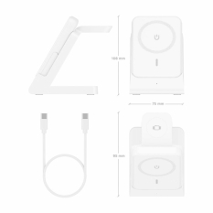 Cordless Charger Aisens 4IN1 15WACCS White