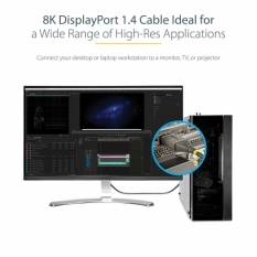 USB Cable Startech DP14VMM1F Black 30 cm