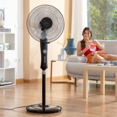 Freestanding Fan Innovagoods Breezinn Black 45 W