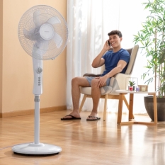 Freestanding Fan Innovagoods Freshinn White 45 W