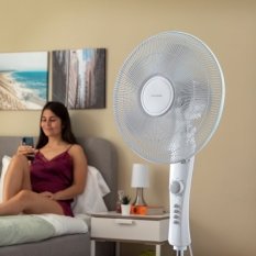 Freestanding Fan Innovagoods Freshinn White 45 W