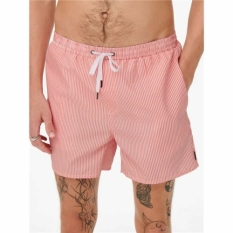 Men’s Bathing Costume Only & Sons Onsted Stripe Seersucker Pink