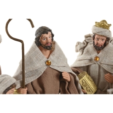 Christmas nativity set Home ESPRIT Brown Beige Resin Aluminium 40 X 24 X 23,5 CM