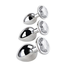 Anal plug S Pleasures Silver 3 Pieces